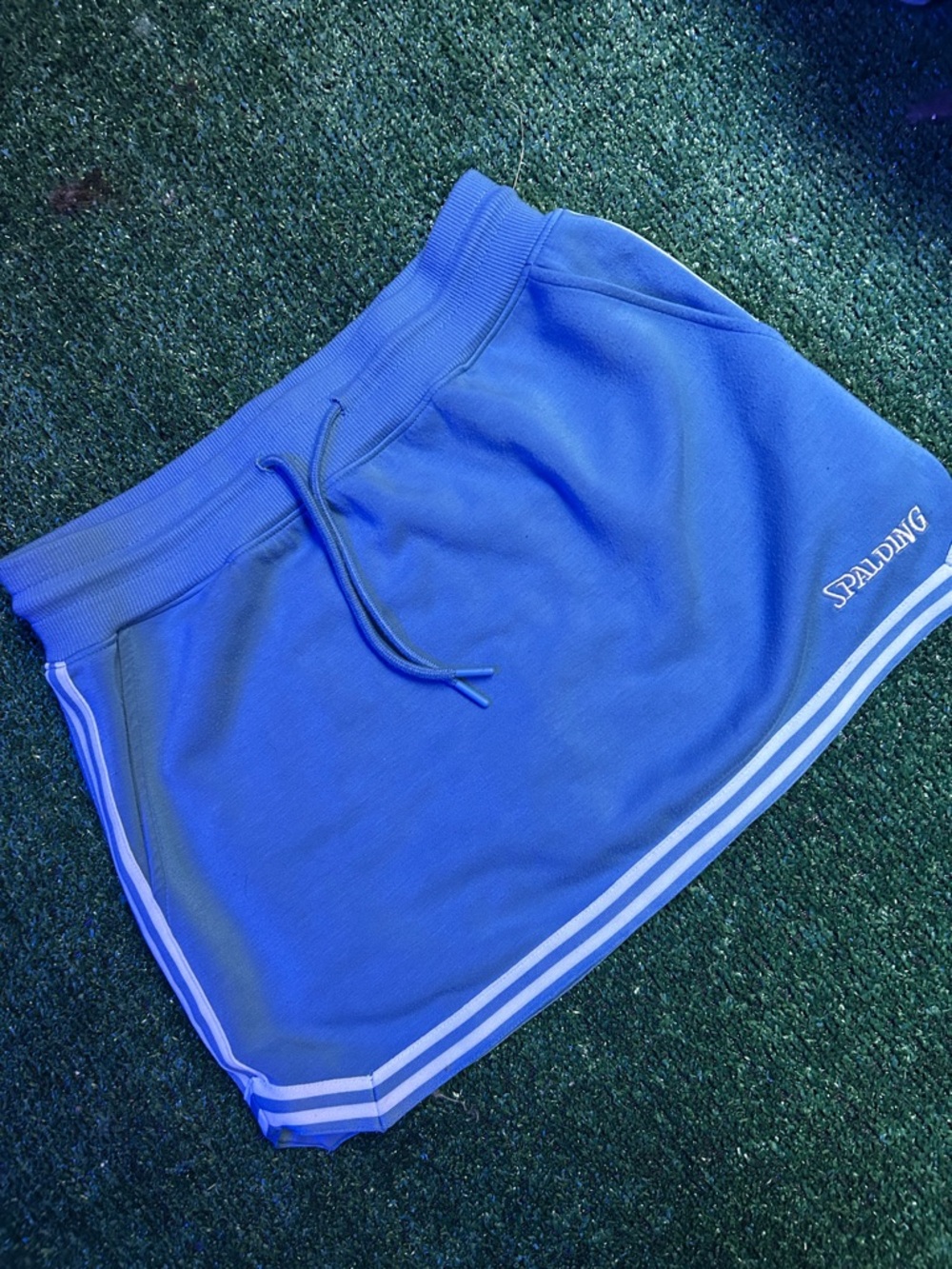 Spalding Blue Athletic Skort with White Side Stripes